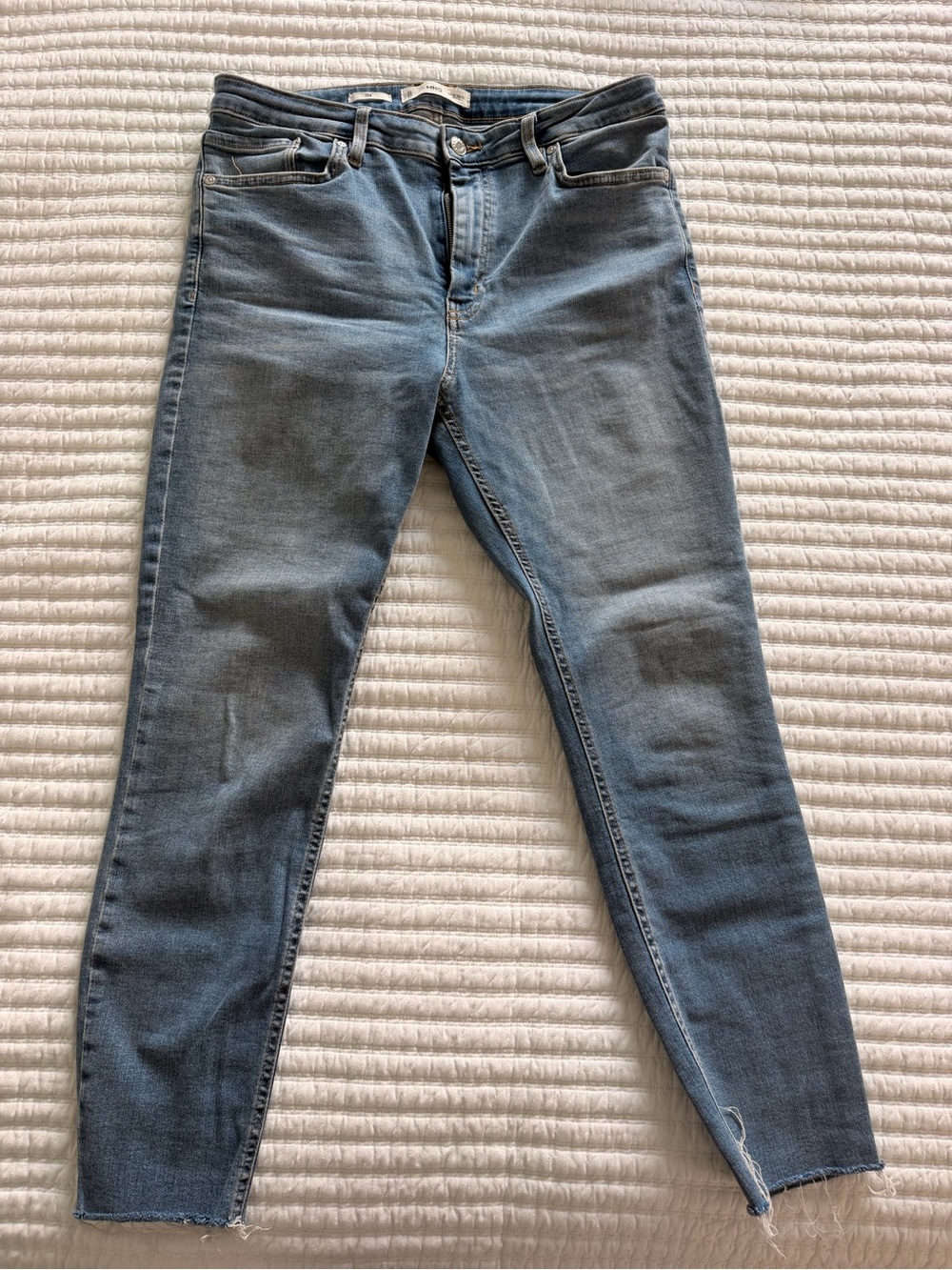 Mango Light Blue Ankle Crop Jeans